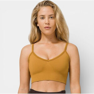 LULULEMON Ebb To Street Bronze Bronze Sports Bra, Athletic Top, Sz 4